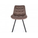 Стул SIGNAL MONTI Velvet Bluvel 38 капучино/черный, поворотный